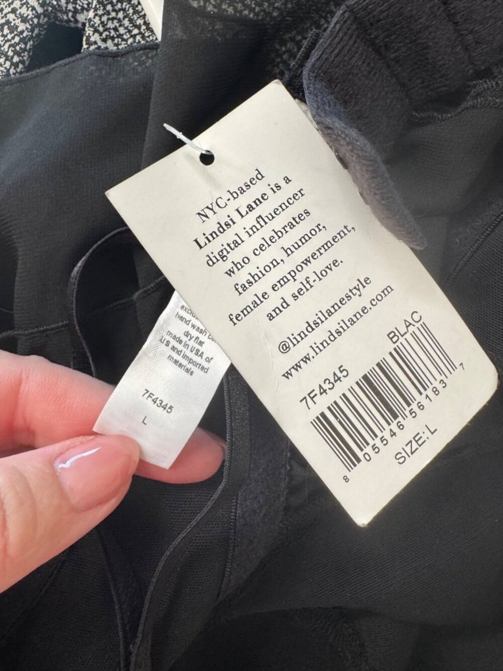 Hanky Panky Lindsi Lane Size Large Signature Lace Glam Cami NWT $89 Black Adjust - Picture 5 of 12